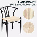 Yaheetech Lot de 4 Fauteuils Modernes avec Dossier Ouvert