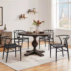 Yaheetech Lot de 4 Fauteuils Modernes avec Dossier Ouvert