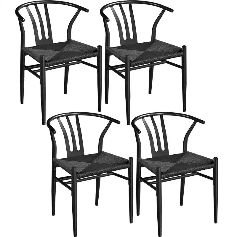 Yaheetech Lot de 4 Fauteuils Modernes avec Dossier Ouvert