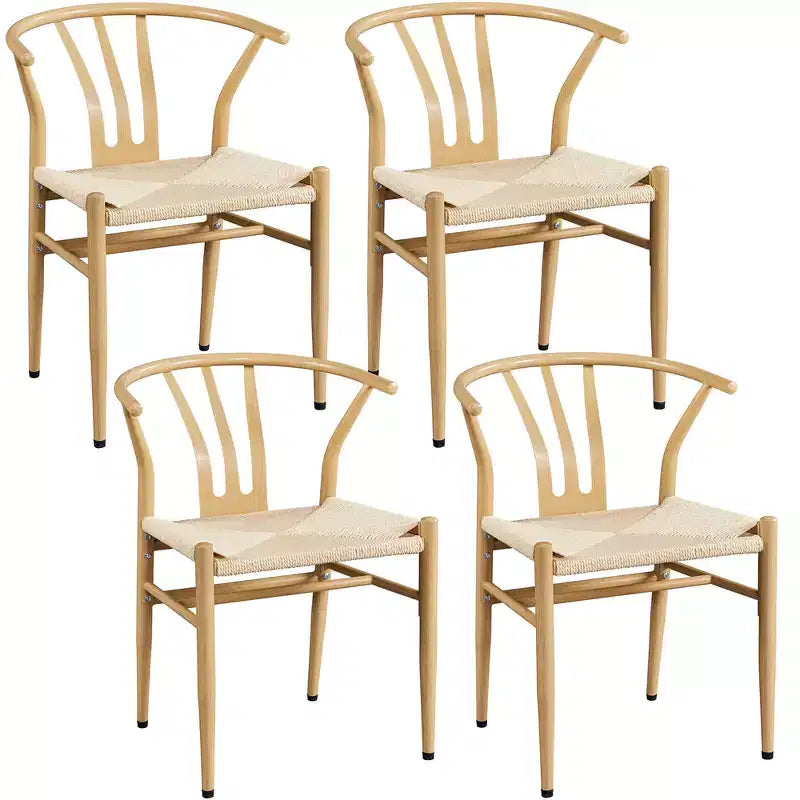 Yaheetech Lot de 4 Fauteuils Modernes avec Dossier Ouvert