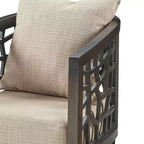 Fauteuil d'appoint Okak Crackle avec coussin rembourré confortable, cadre en bois massif, fauteuil de lecture élégant Morrocco pour salon, salle d'attente