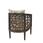Fauteuil d'appoint Okak Crackle avec coussin rembourré confortable, cadre en bois massif, fauteuil de lecture élégant Morrocco pour salon, salle d'attente