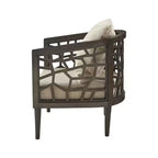 Fauteuil d'appoint Okak Crackle avec coussin rembourré confortable, cadre en bois massif, fauteuil de lecture élégant Morrocco pour salon, salle d'attente