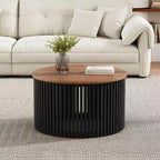 Christopher Knight Home Zanvia 30 Round Acacia Wood Coffee Table with Slatted Base
