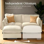 Canapé modulable 82 po à plateau-coussin avec ottoman et rangement de Best Choice Products