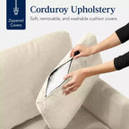 Canapé modulable 82 po à plateau-coussin avec ottoman et rangement de Best Choice Products