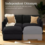Canapé modulable 82 po à plateau-coussin avec ottoman et rangement de Best Choice Products