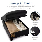 Canapé modulable 82 po à plateau-coussin avec ottoman et rangement de Best Choice Products