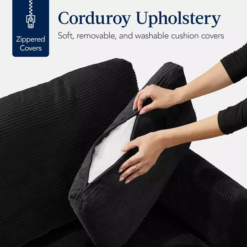 Canapé modulable 82 po à plateau-coussin avec ottoman et rangement de Best Choice Products