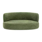 Jennifer Taylor Home Shep 36 - Canapé-lit incurvé pour chien, taille moyenne, Teddy en molleton vert mousse