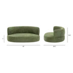 Jennifer Taylor Home Shep 36 - Canapé-lit incurvé pour chien, taille moyenne, Teddy en molleton vert mousse
