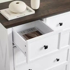 Commode à 6 tiroirs, Armoire de rangement haute à 6 tiroirs, Organisateur de placard pour vêtements, Armoire à 6 tiroirs pour salon