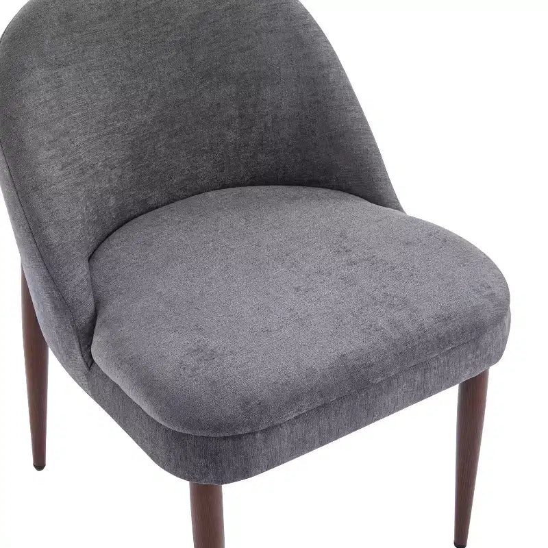Chaises de salle à manger en fer et chenille moderne Carew Christopher Knight Home (Lot de 2)