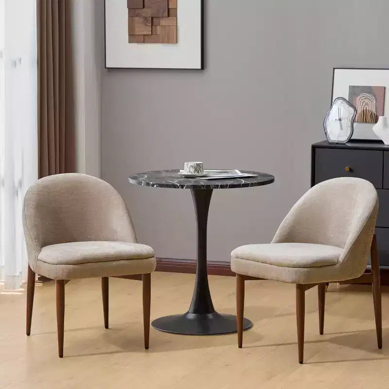 Chaises de salle à manger en fer et chenille moderne Carew Christopher Knight Home (Lot de 2)