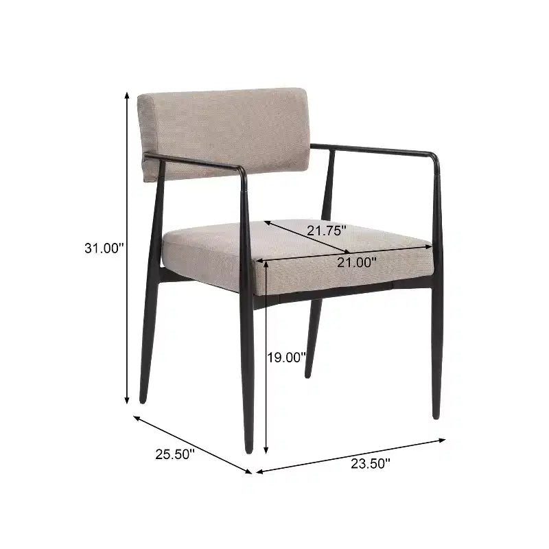 Christopher Knight Home Behrens Chaises de salle à manger rembourrées de style moderne du milieu du siècle (Lot de 2)