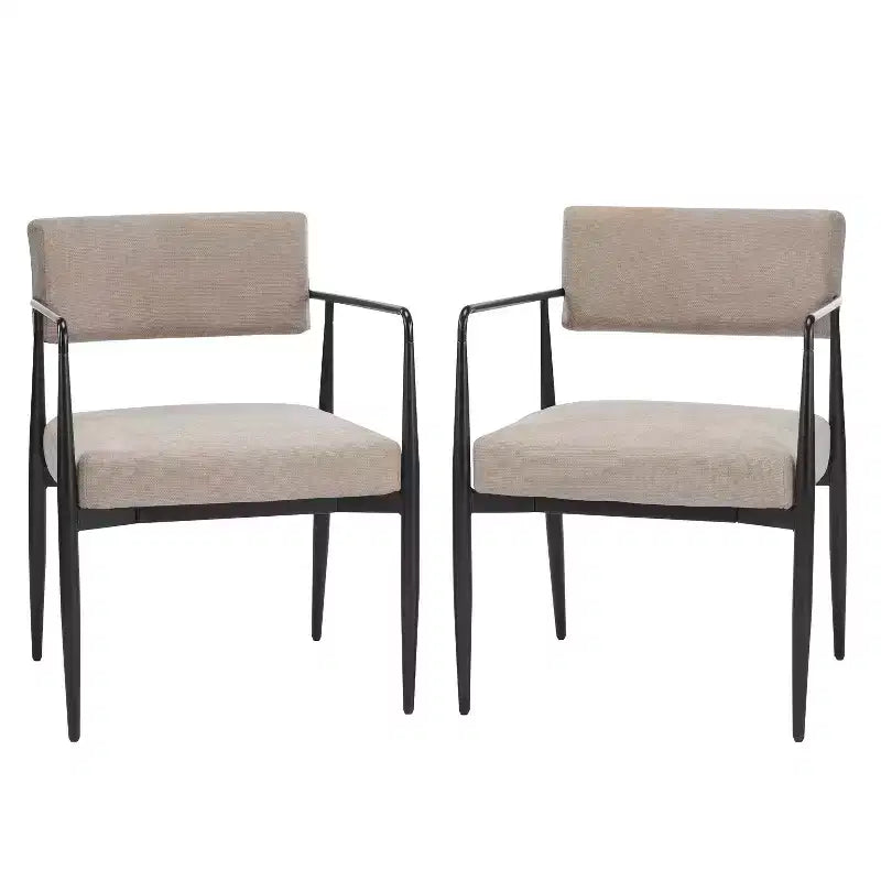 Christopher Knight Home Behrens Chaises de salle à manger rembourrées de style moderne du milieu du siècle (Lot de 2)
