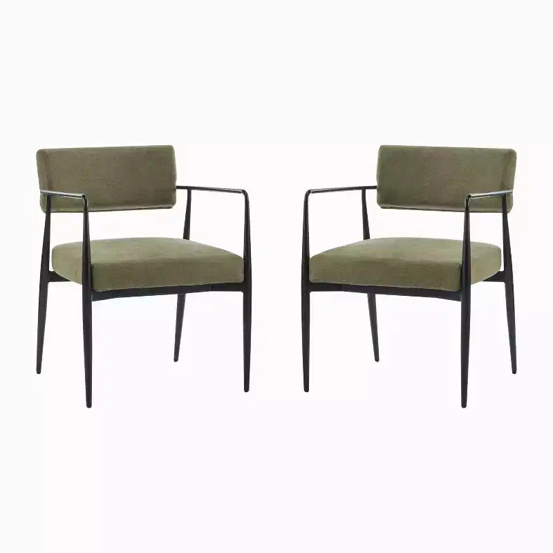 Christopher Knight Home Behrens Chaises de salle à manger rembourrées de style moderne du milieu du siècle (Lot de 2)