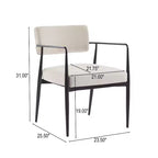 Christopher Knight Home Behrens Chaises de salle à manger rembourrées de style moderne du milieu du siècle (Lot de 2)