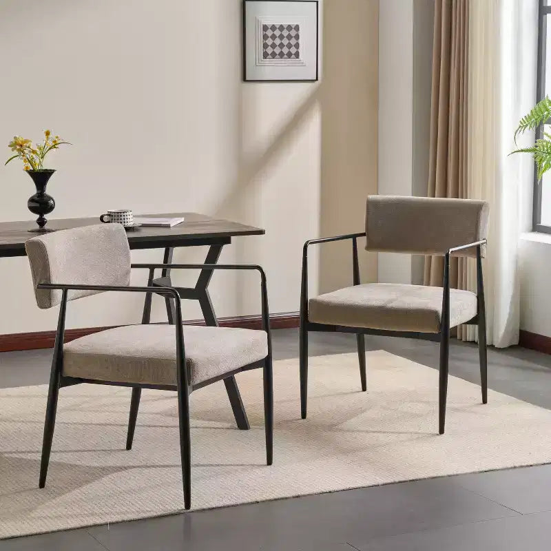 Christopher Knight Home Behrens Chaises de salle à manger rembourrées de style moderne du milieu du siècle (Lot de 2)