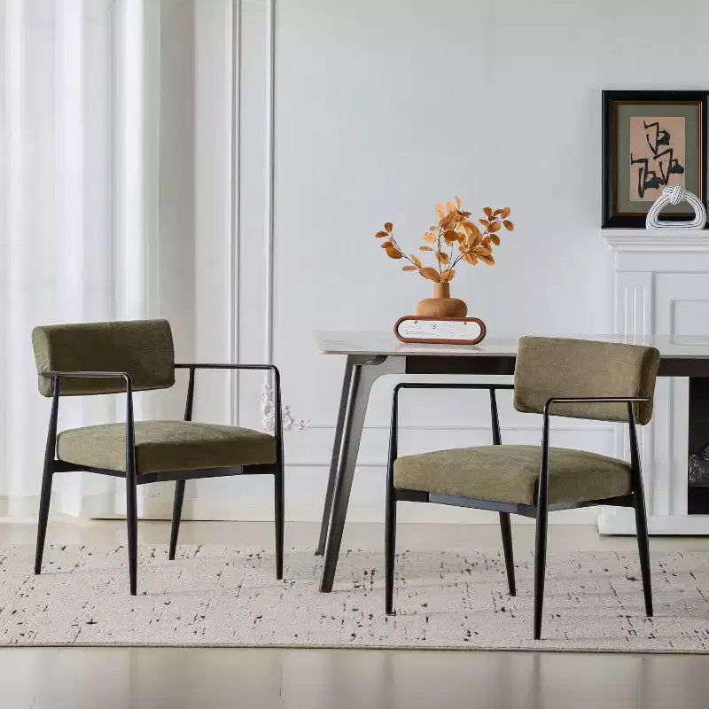Christopher Knight Home Behrens Chaises de salle à manger rembourrées de style moderne du milieu du siècle (Lot de 2)