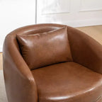 Fauteuil de club pivotant moderne en similicuir Orenza de Roundhill Furniture