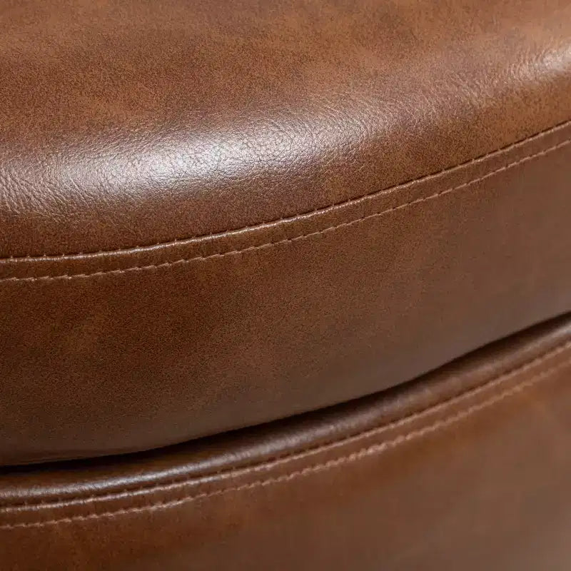 Fauteuil de club pivotant moderne en similicuir Orenza de Roundhill Furniture