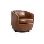 Fauteuil de club pivotant moderne en similicuir Orenza de Roundhill Furniture