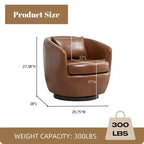 Fauteuil de club pivotant moderne en similicuir Orenza de Roundhill Furniture