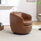 Fauteuil de club pivotant moderne en similicuir Orenza de Roundhill Furniture