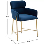 Chaise de salle à manger en velours Charlize - SFV4757 - Safavieh Couture