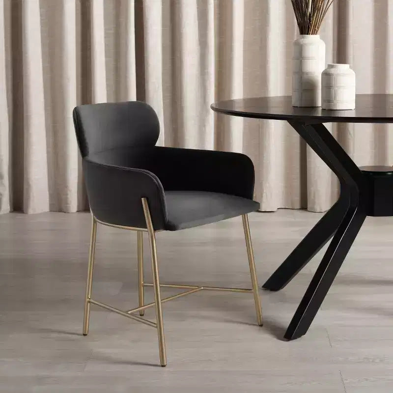 Chaise de salle à manger en velours Charlize - SFV4757 - Safavieh Couture