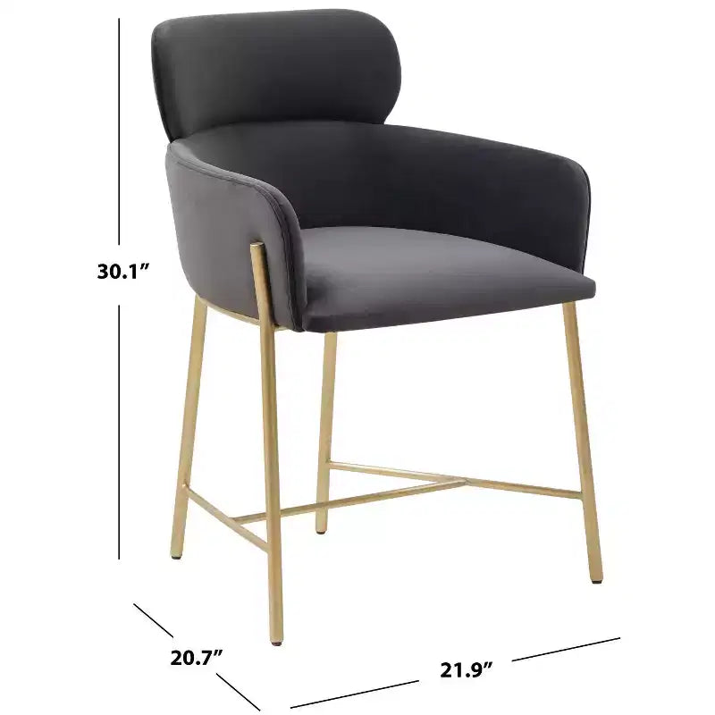 Chaise de salle à manger en velours Charlize - SFV4757 - Safavieh Couture