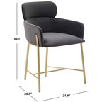 Chaise de salle à manger en velours Charlize - SFV4757 - Safavieh Couture