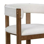 Tabouret de comptoir Christopher Knight Home Callista en bois d'hévéa rembourré avec dossier ouvert (lot de 2)