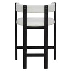 Tabouret de comptoir Christopher Knight Home Callista en bois d'hévéa rembourré avec dossier ouvert (lot de 2)