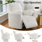 Fauteuil inclinable électrique de crèche AMERLIFE, planeur à bascule pivotant électrique avec USB et Type-C, fauteuil avec 2 oreillers, canapé inclinable pour la maison