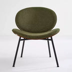 Fauteuils d'appoint modernes Okak du milieu du siècle pour chambre à coucher, chaise coquille, chaise d'appoint simple à trépied, chaise longue en tissu avec dossier finition noyer