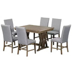 Ensemble de salle à manger 7 pièces Whisen avec chaises rembourrées et plateau à rallonge de 30,5 cm