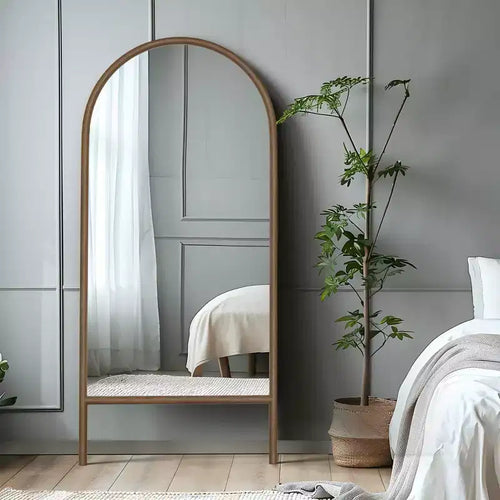 Miroir rectangulaire psyché encadré en métal noir 69x30