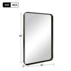 Miroir rectangulaire psyché encadré en métal noir 69x30