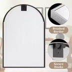 Miroir rectangulaire psyché encadré en métal noir 69x30