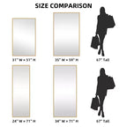 Miroir rectangulaire noir 69x30 en pied avec cadre métallique et carreaux, idéal pour salle de bain, chambre, entrée, salon