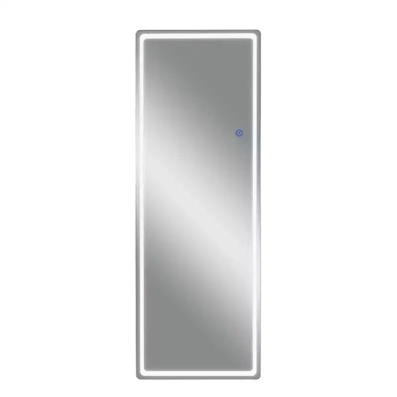 Miroir rectangulaire noir 69x30 en pied avec cadre métallique et carreaux, idéal pour salle de bain, chambre, entrée, salon