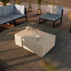 Table basse ronde LeisureMod Maya – Table d'appoint d'intérieur et d'extérieur pour salon, patio, balcon ou jardin, design décoratif moderne