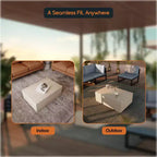 Table basse ronde LeisureMod Maya – Table d'appoint d'intérieur et d'extérieur pour salon, patio, balcon ou jardin, design décoratif moderne