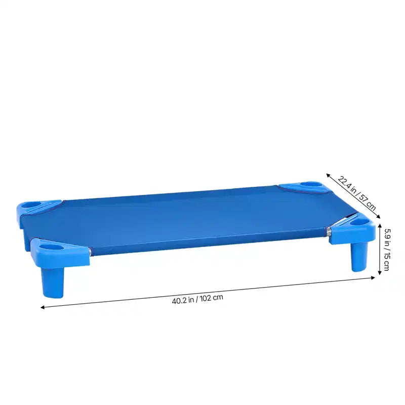 Lit de camp empilable VEVOR pour enfants, lot de 6, lits de sieste portables pour tout-petits, lits de jour de taille standard 106,7 cm L x 58,4 cm l pour enfants, lits de garderie pour salle de classe préscolaire