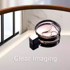 Miroir de salle de bain arqué 35x31 avec crochets de suspension, cadre en bois et images HD, miroir mural pour chambre à coucher, salon, entrée, noyer