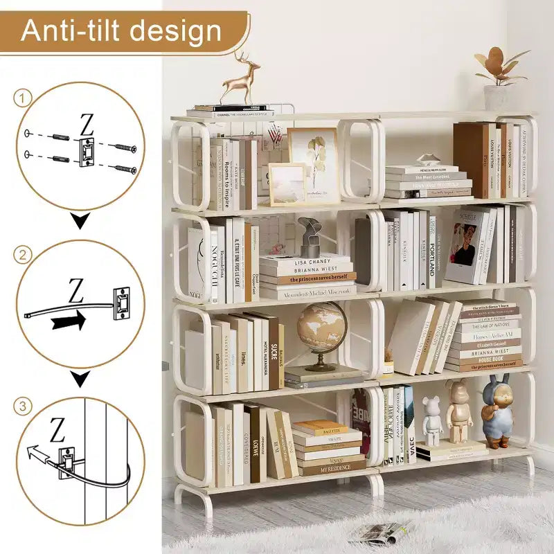 Table d'appoint en C MAYEERTY, table d'appoint en bois avec cadre métallique coulissant pour chambre à coucher ou salon
