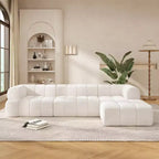 Christopher Knight Home Keri 122 Modern L-Shaped High-Density Foam Sectional Sofa with Low Backrest