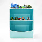 Étagère à livres et à jouets pour enfants Garvee, étagère de rangement en bois à 2 niveaux avec dispositif anti-basculement, bibliothèque à hauteur parfaite